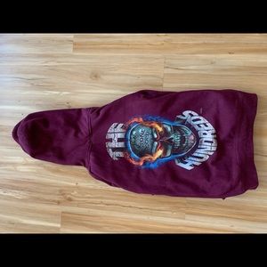 THE HUNDREDS X WWE STEVE AUSTIN HOODIE MAROON